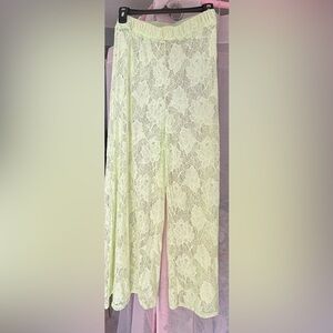 SHEIN Light Lime Lace Maxi Skirt
